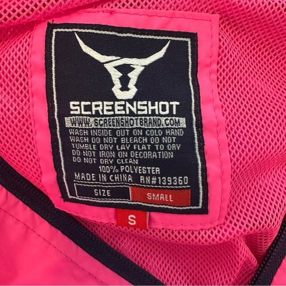 Unisex Screenshot Pullover Windbreaker Half Zip Graffiti Hooded  Pockets Sz S - Picture 5 of 5